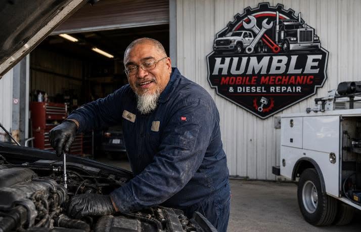 Joseph Gee, owner of Humble Mobile Mechanic & Diesel Repair